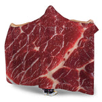 Red Meat Print Hooded Blanket