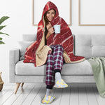Red Meat Print Hooded Blanket