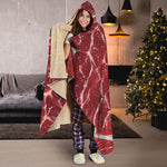 Red Meat Print Hooded Blanket