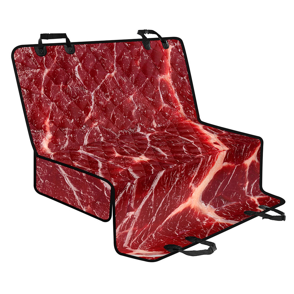 Red Meat Print Pet Car Back Seat Cover