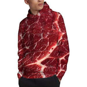 Red Meat Print Pullover Hoodie