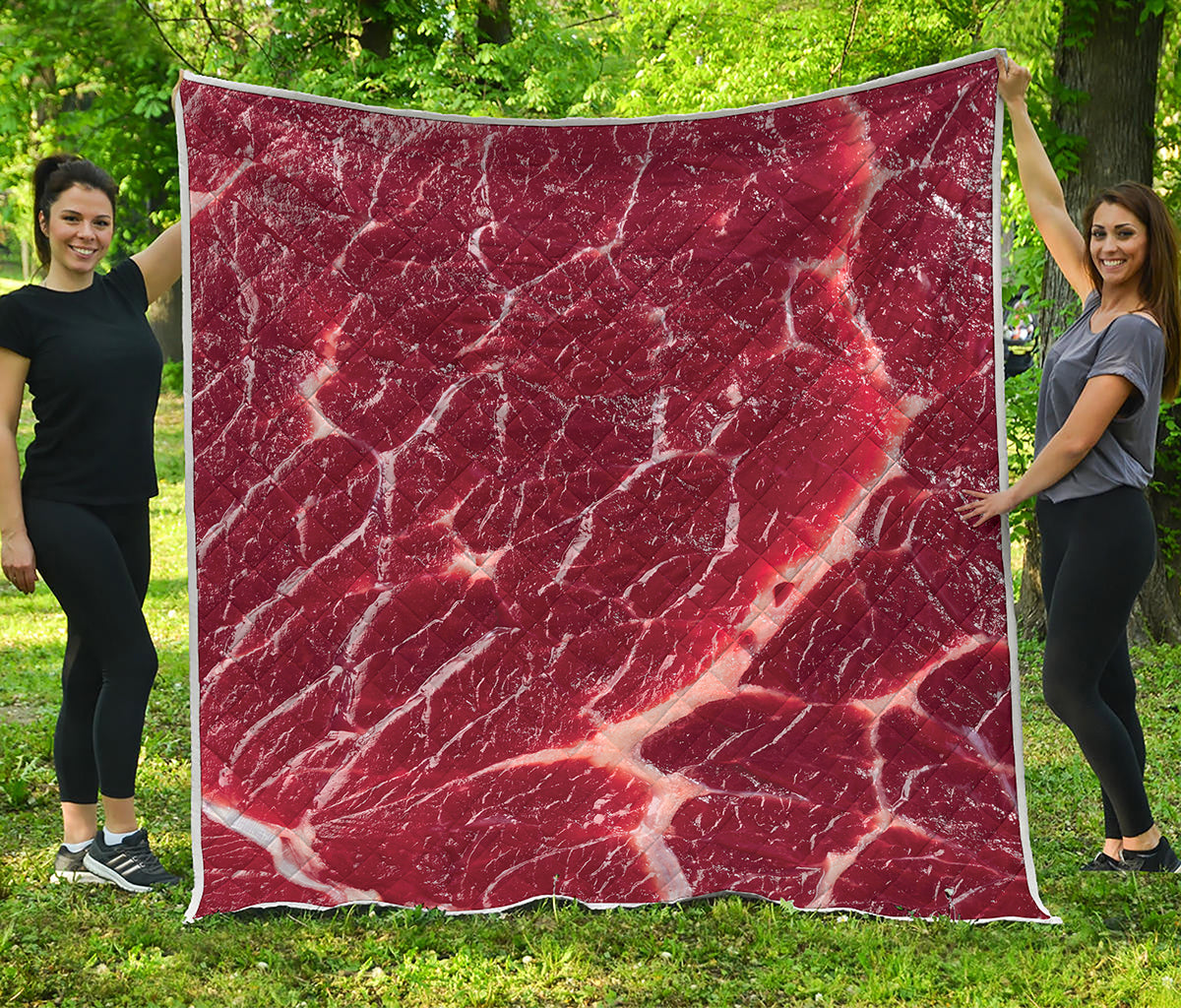 Red Meat Print Quilt