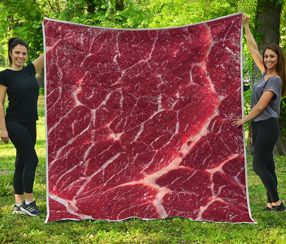 Red Meat Print Quilt