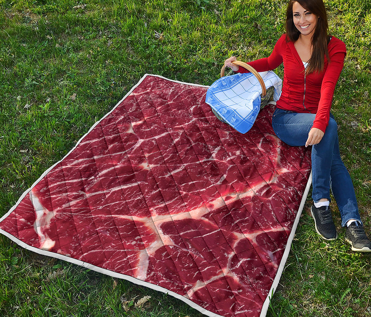 Red Meat Print Quilt