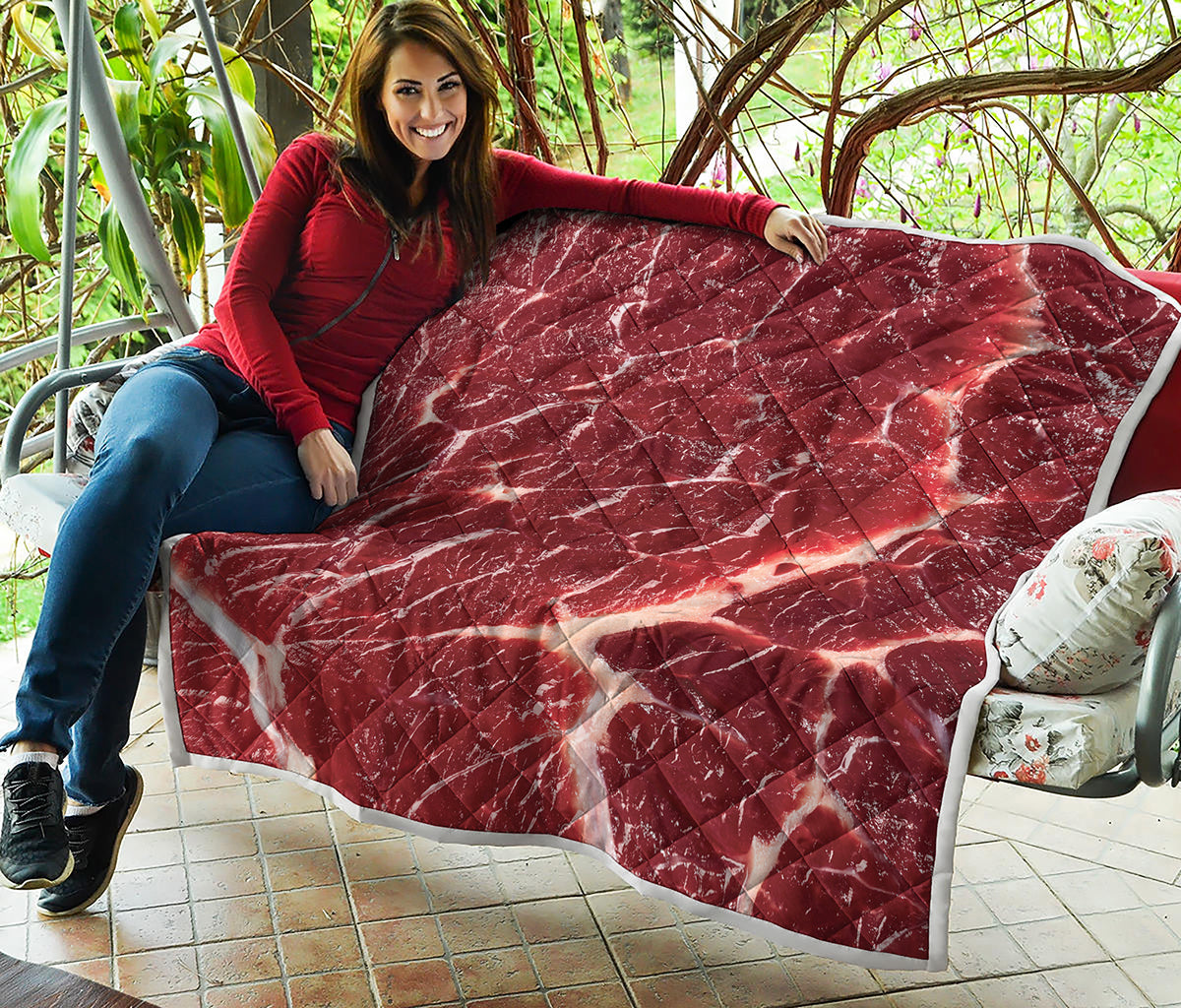 Red Meat Print Quilt