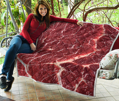 Red Meat Print Quilt