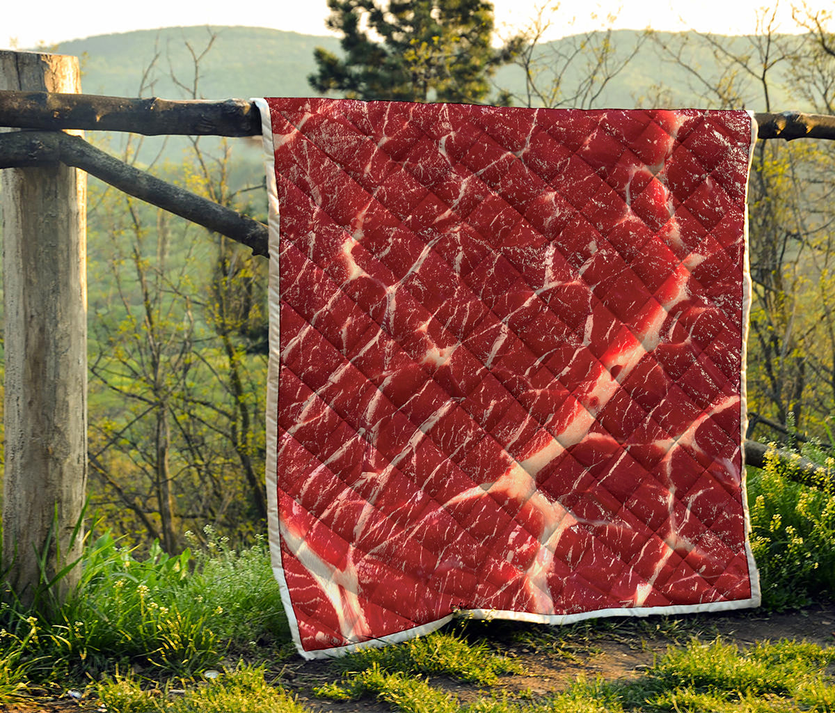 Red Meat Print Quilt