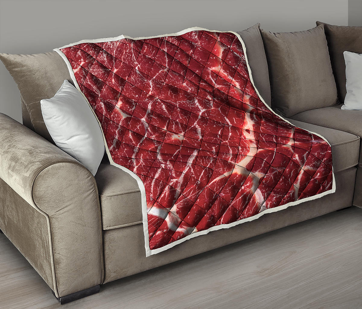Red Meat Print Quilt
