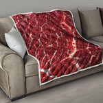 Red Meat Print Quilt
