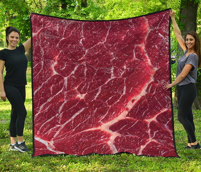 Red Meat Print Quilt