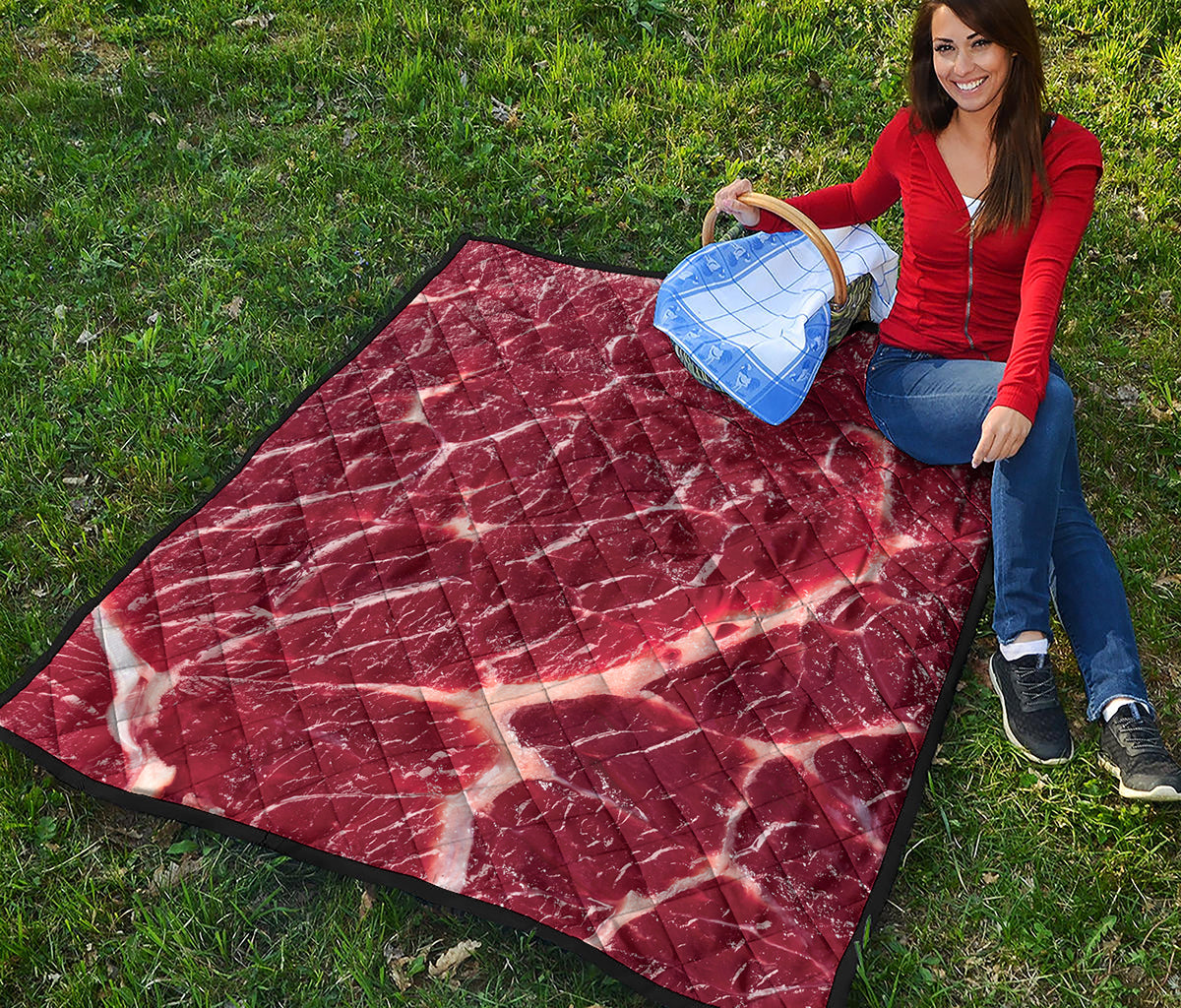 Red Meat Print Quilt