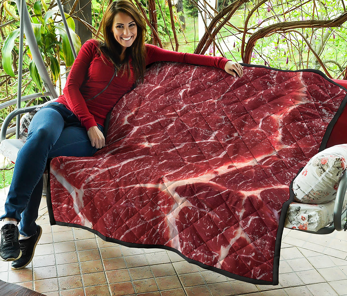 Red Meat Print Quilt