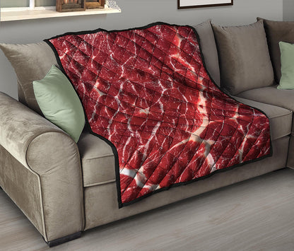 Red Meat Print Quilt