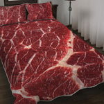 Red Meat Print Quilt Bed Set