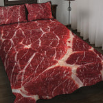 Red Meat Print Quilt Bed Set