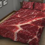 Red Meat Print Quilt Bed Set