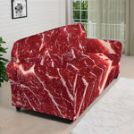 Red Meat Print Sofa Cover