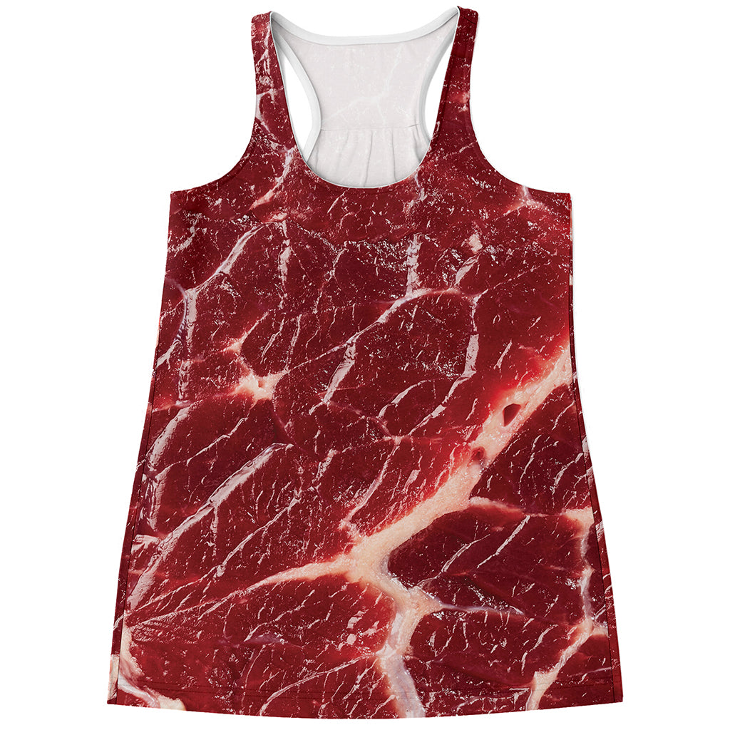 Red Meat Print Women's Racerback Tank Top