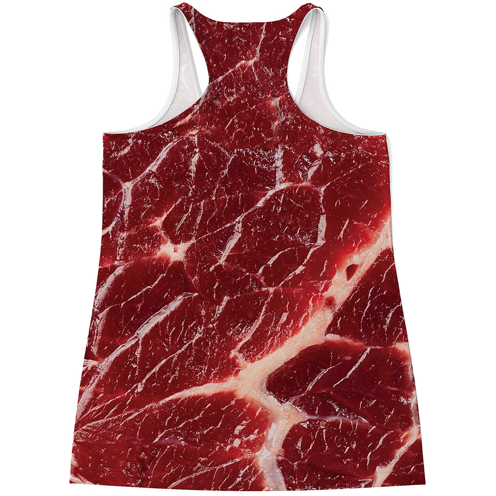 Red Meat Print Women's Racerback Tank Top