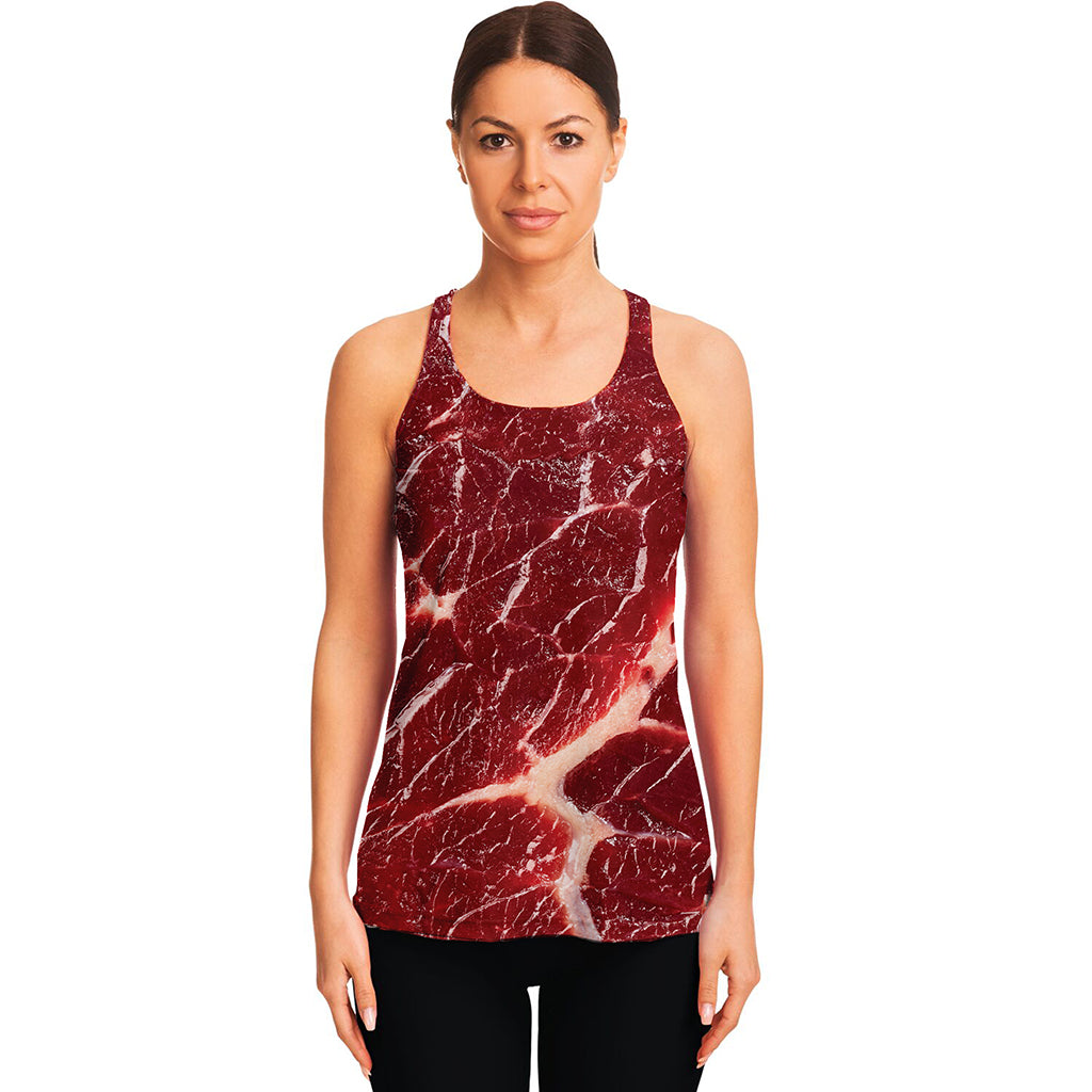 Red Meat Print Women's Racerback Tank Top