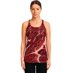 Red Meat Print Women's Racerback Tank Top