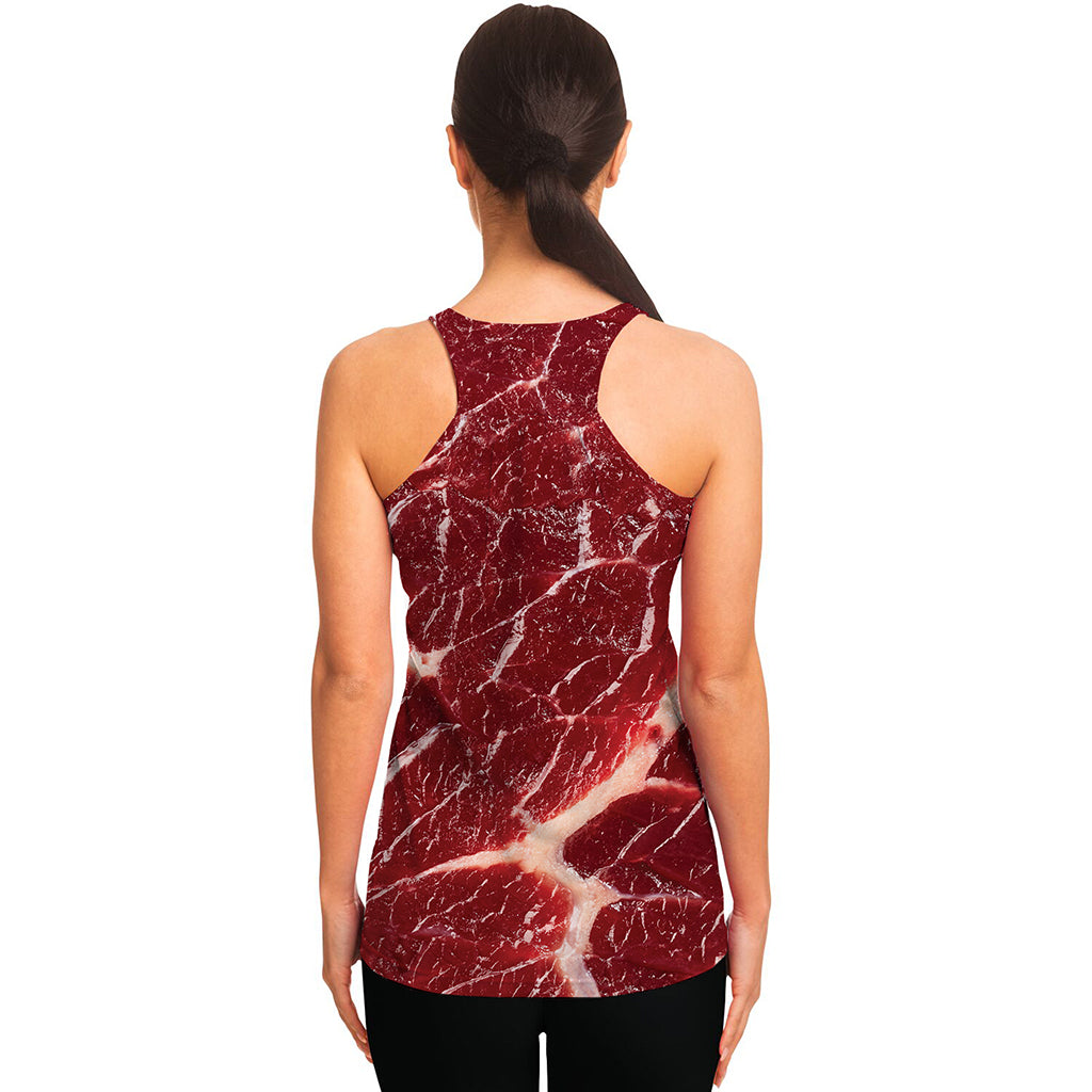 Red Meat Print Women's Racerback Tank Top