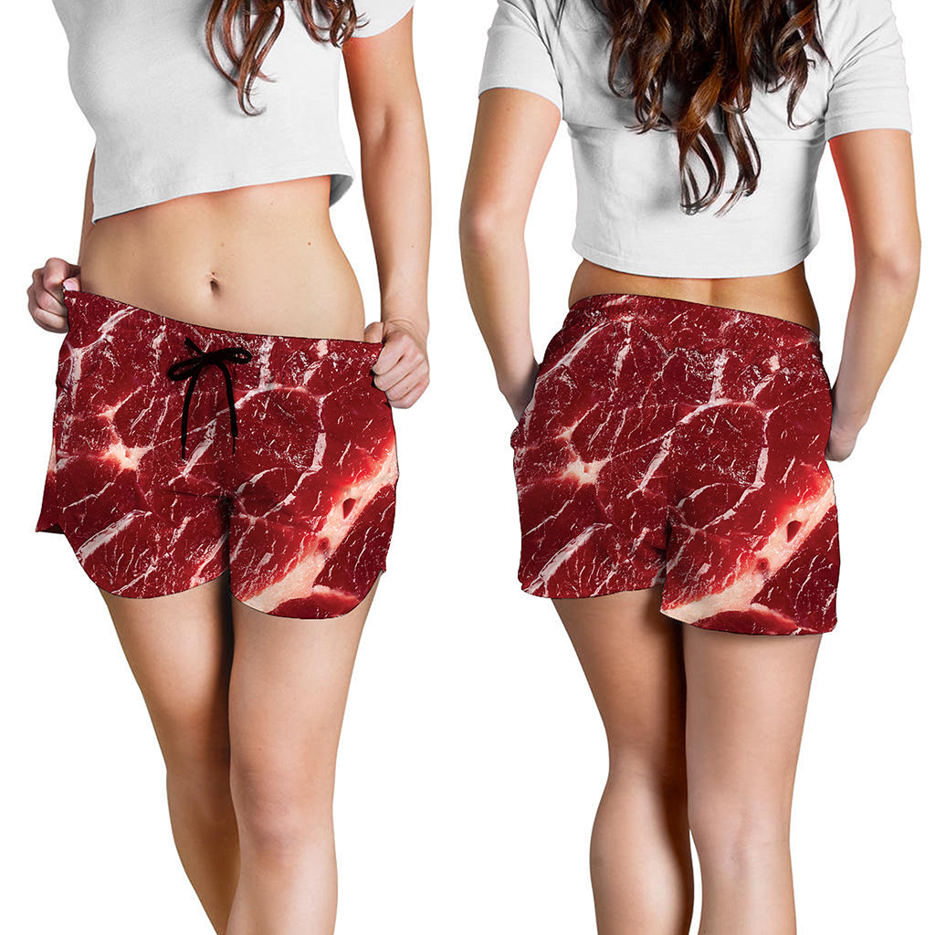 Red Meat Print Women's Shorts