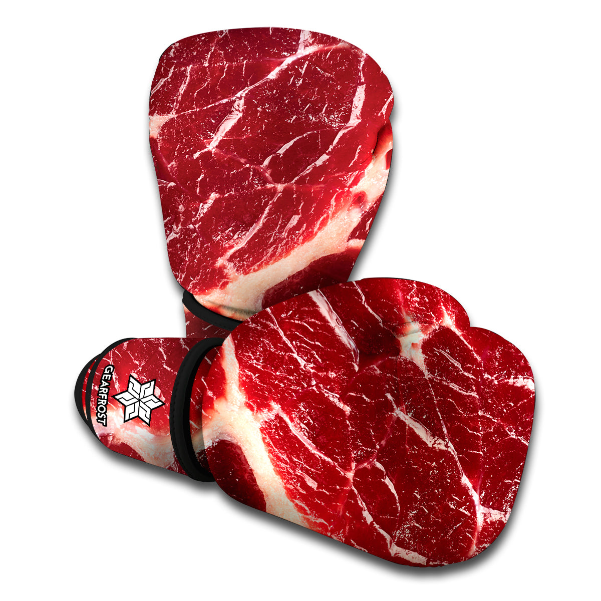 Red Meat Texture Print Boxing Gloves