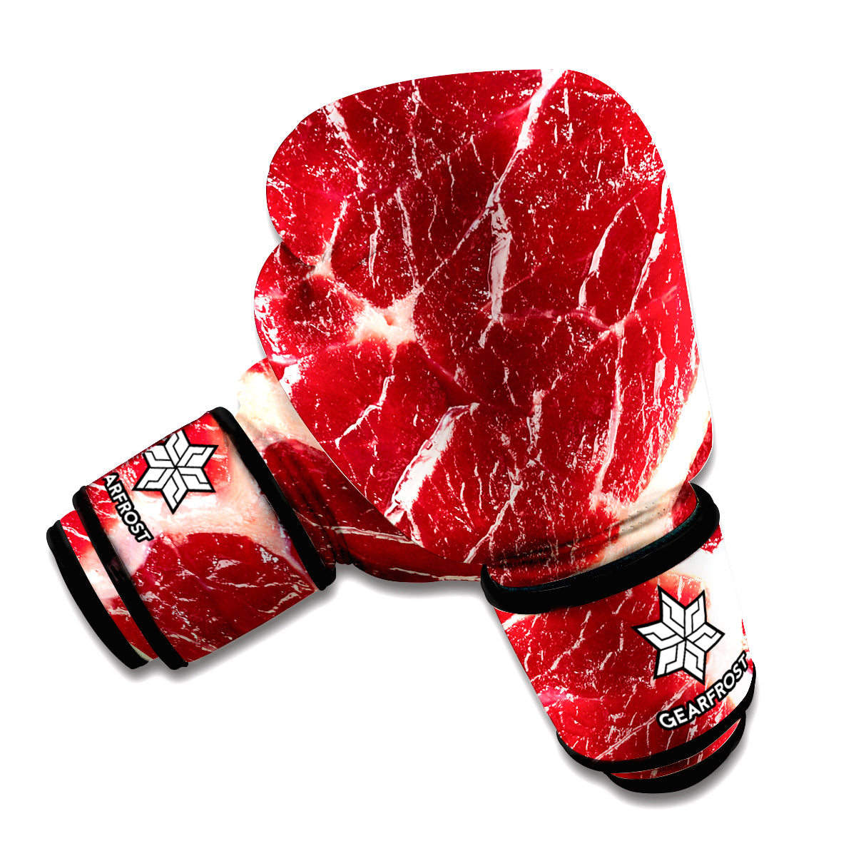 Red Meat Texture Print Boxing Gloves