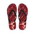 Red Meat Print Flip Flops