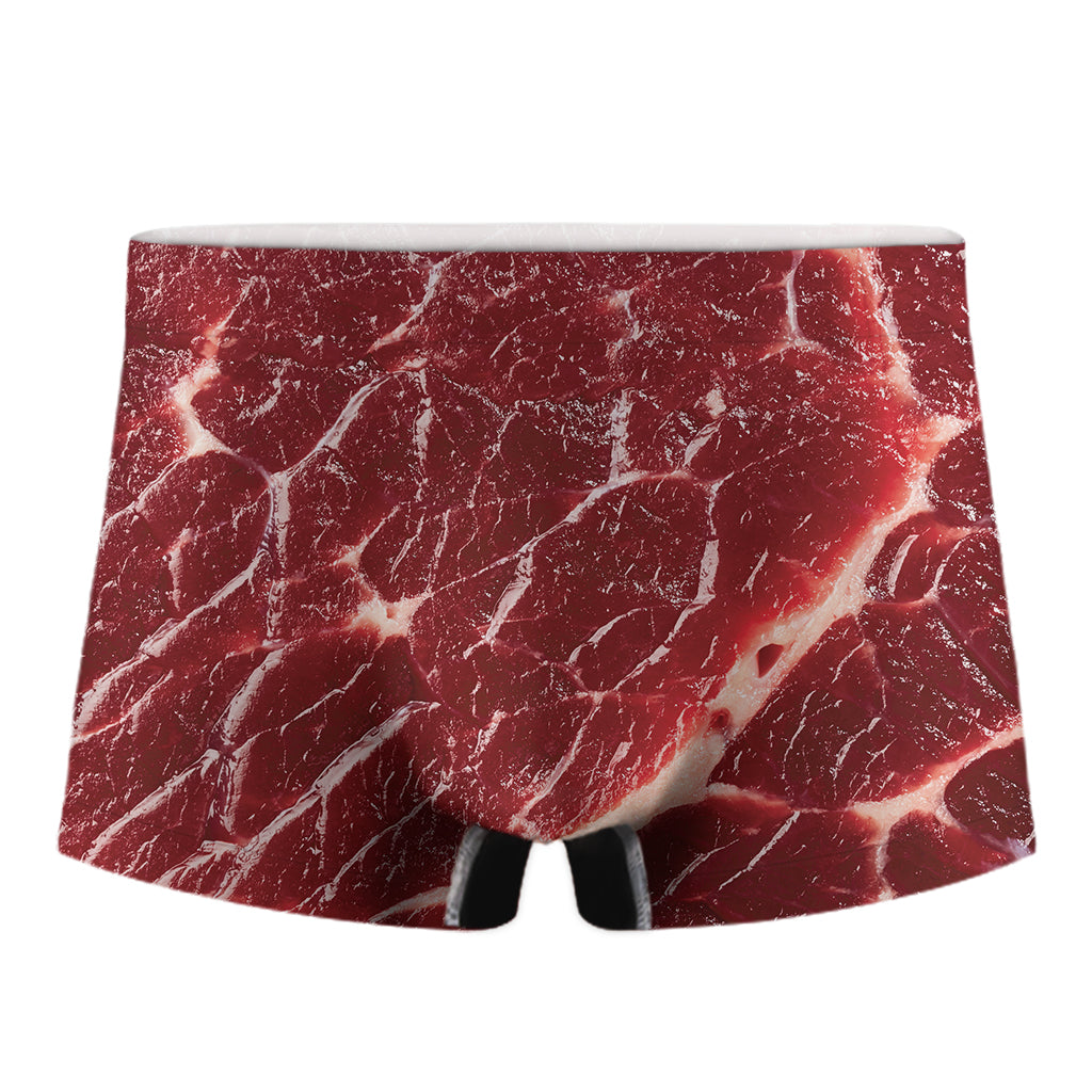 Red Meat Texture Print Men's Boxer Briefs