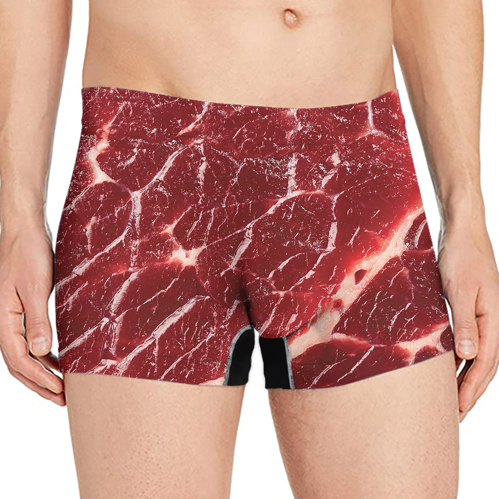 Red Meat Texture Print Men's Boxer Briefs
