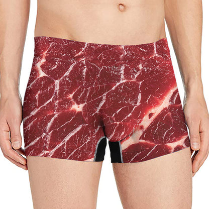 Red Meat Texture Print Men's Boxer Briefs