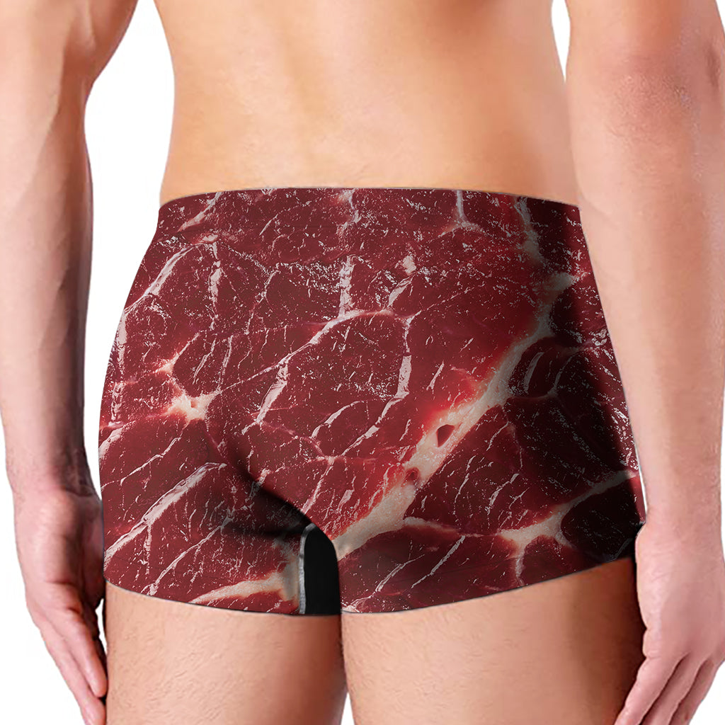 Red Meat Texture Print Men's Boxer Briefs