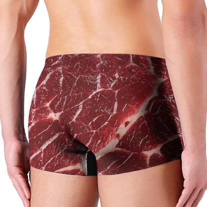 Red Meat Texture Print Men's Boxer Briefs