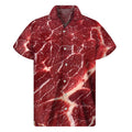 Red Meat Print Men's Short Sleeve Shirt