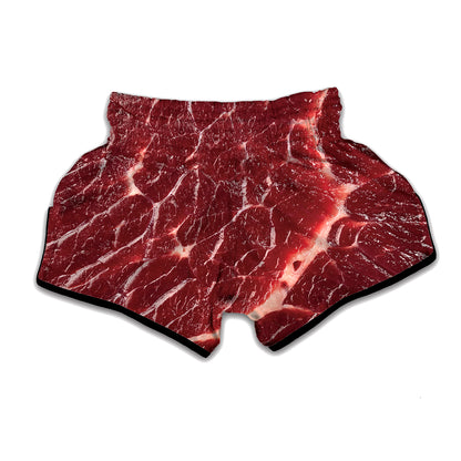 Red Meat Texture Print Muay Thai Boxing Shorts
