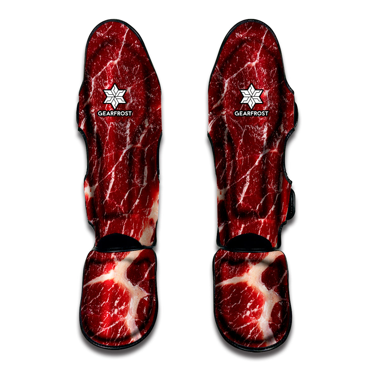 Red Meat Texture Print Muay Thai Shin Guard