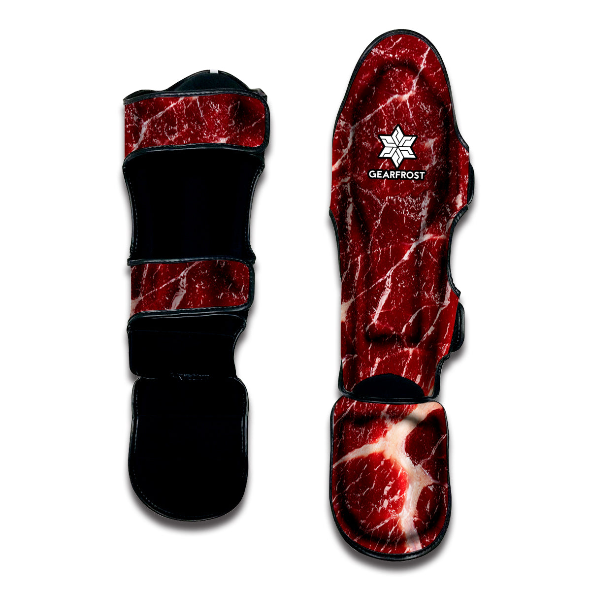 Red Meat Texture Print Muay Thai Shin Guard