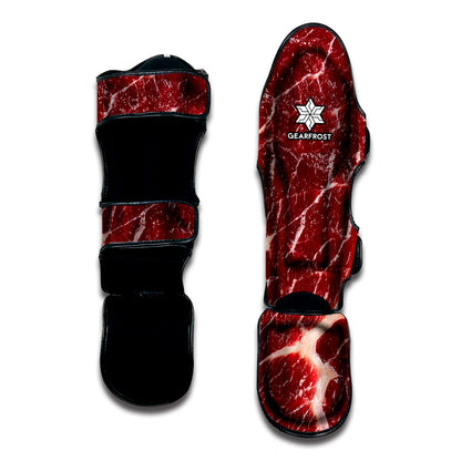 Red Meat Texture Print Muay Thai Shin Guard