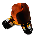 Red Moon Howling Wolf Print Boxing Gloves