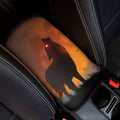 Red Moon Howling Wolf Print Car Center Console Cover