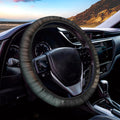 Red Moon Howling Wolf Print Car Steering Wheel Cover