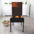 Red Moon Howling Wolf Print Dining Chair Slipcover