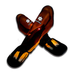 Red Moon Howling Wolf Print Muay Thai Shin Guard