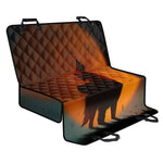 Red Moon Howling Wolf Print Pet Car Back Seat Cover