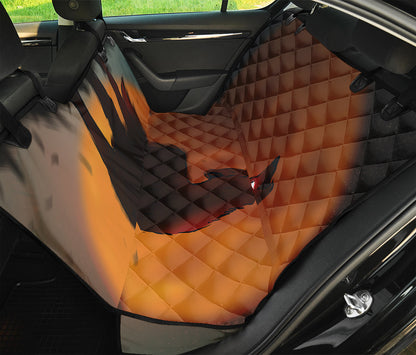 Red Moon Howling Wolf Print Pet Car Back Seat Cover