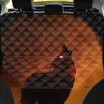 Red Moon Howling Wolf Print Pet Car Back Seat Cover