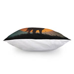 Red Moon Howling Wolf Print Pillow Cover