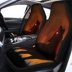 Red Moon Howling Wolf Print Universal Fit Car Seat Covers